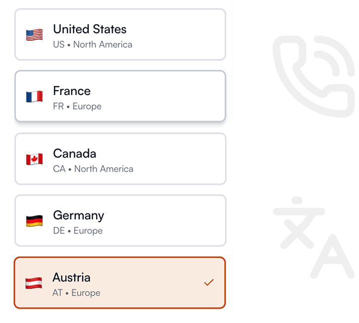 Global phone numbers